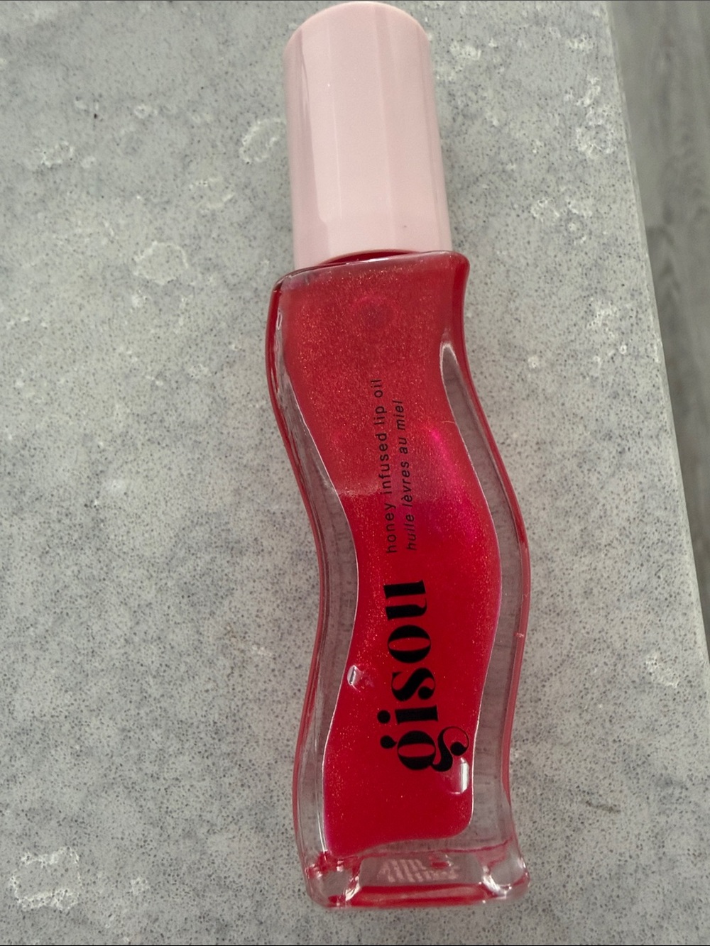 Honey-Infused Lip Oil — Red Shimmer Strawberry Sorbet